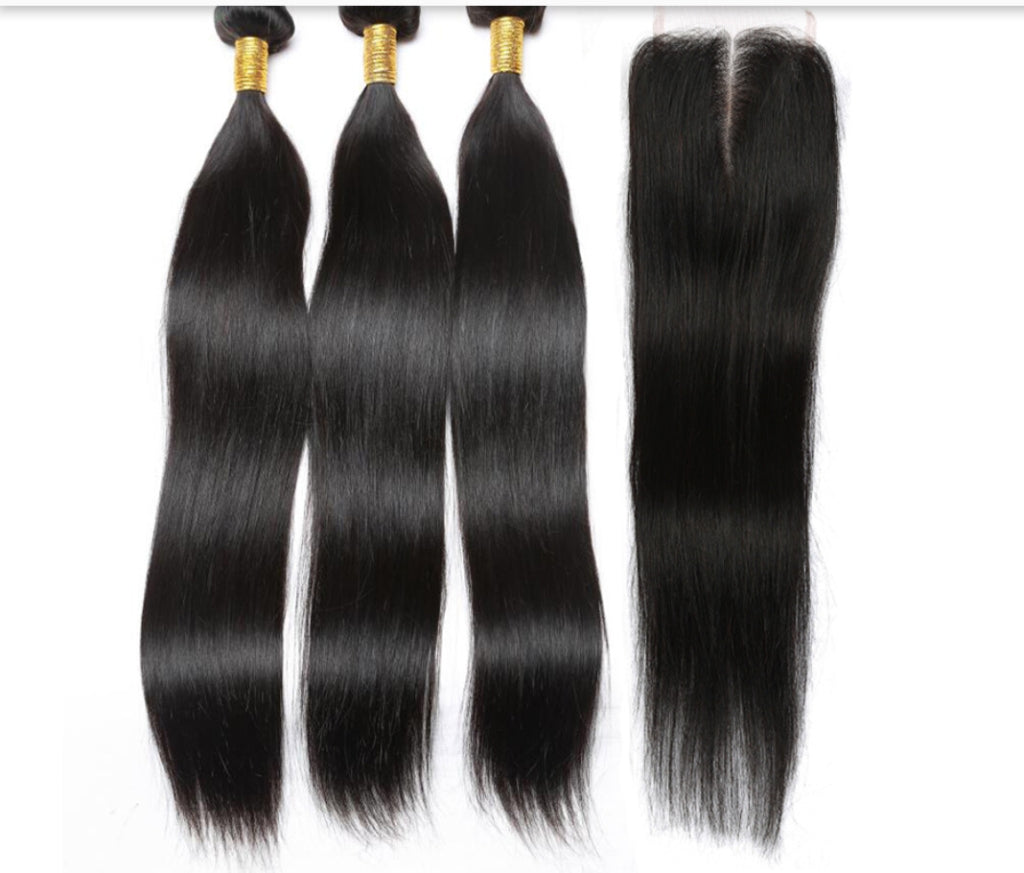 Straight Black Hair Bundle Deals